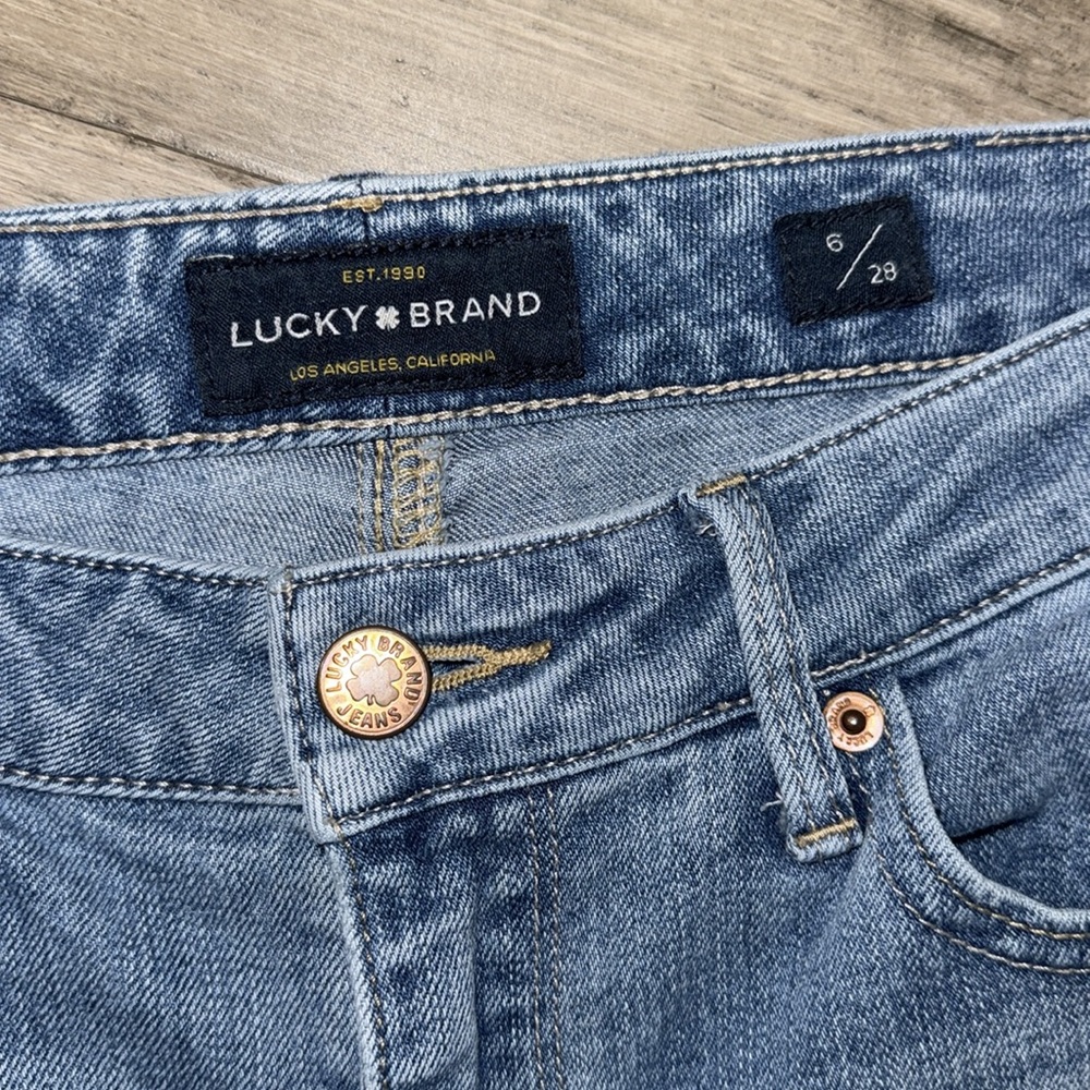 Size 6 / 28 Lucky Brand Lolita Skinny Cut Off Denim Jeans - Picture 6 of 7